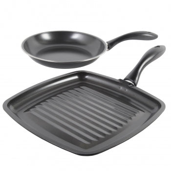 Gibson Westleton 2 piece Cookware Set Black