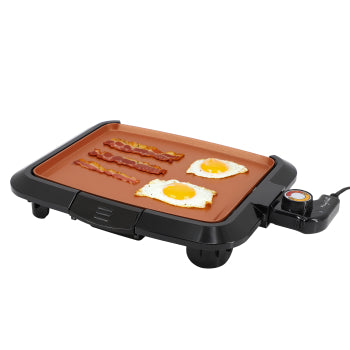 MegaChef 10.63 Inch Electric Grill with Copper Coating