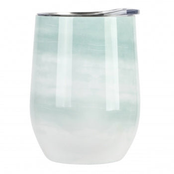 Gibson Home Brampton 12 Ounce Stainless Steel Thermal Stemless Wine Tumbler in Mint