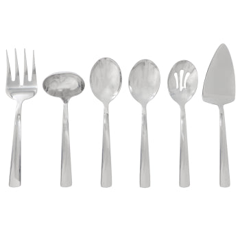 Oster Eastleigh 6 Piece Stainless Steel Hostess Set with Mirror Polish Finish