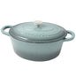 Crock Pot Artisan 7 Quart Enameled Cast Iron Oval Dutch Oven in Slate Grey