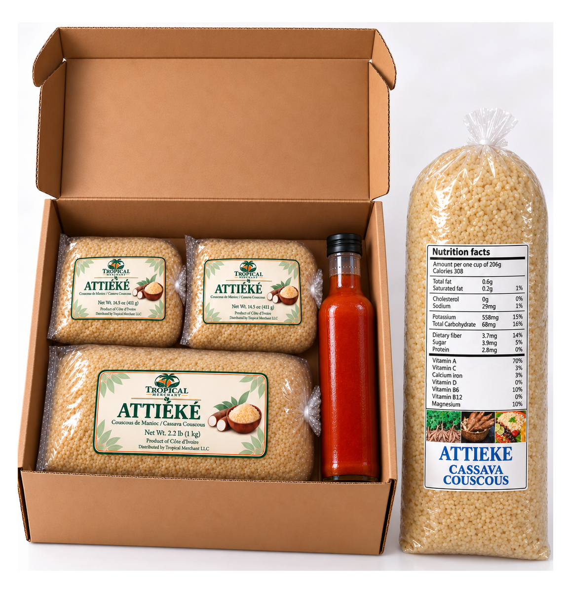 For your Friend From Ivory Coast Attieke (Cassava Couscous)