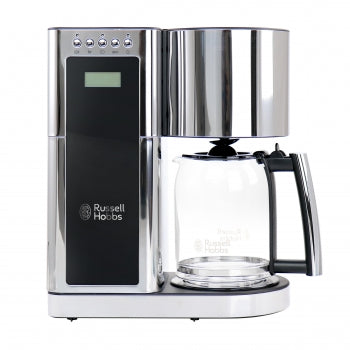RUSSELL HOBBS Russell Hobbs Glass 8 Cup Coffeemaker in Black and Stainless Steel
