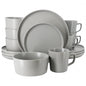 Elama Luxmatte Light Grey 16 Piece Dinnerware Set