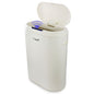 Elama 13 Gallon Automatic Sensor Hands Free Round Top Trash Can in White