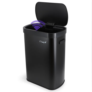 Elama 13 Gallon Automatic Sensor Hands Free Trash Can in Black