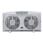Optimus 8 in. Electric Reversible Twin Window Fan with Thermostat &amp; LED