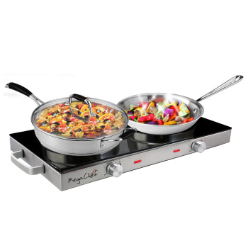MegaChef Ceramic Infrared Double Electric Cooktop