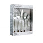 MegaChef Cravat 20 Piece Flatware Utensil Set, Stainless Steel Silverware Metal Service for 4 in Matte Silver