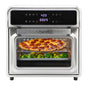 MegaChef 21.13 Quart Stainless Steel Digital Electric Multi-Function Air Fryer and Counter Top Oven in Silver