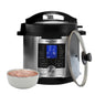 MegaChef 6 Quart Stainless Steel Electric Digital Pressure Cooker with Lid