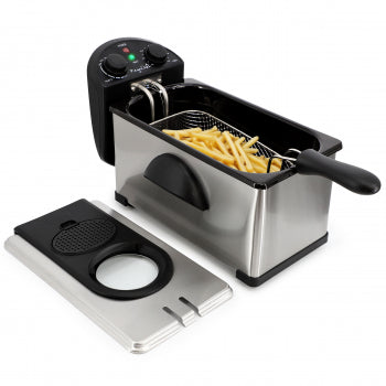 MegaChef 3.17 Quart Stainless Steel Electric Deep Fryer with Timer