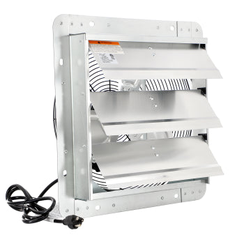 Via Air 14 Inch Shutter Exhaust Fan with Power Cord